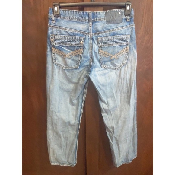 TK Axel Mens Blue Jeans 30 x 30 Treadwell Relaxed Straight Light wash denim - Picture 5 of 8